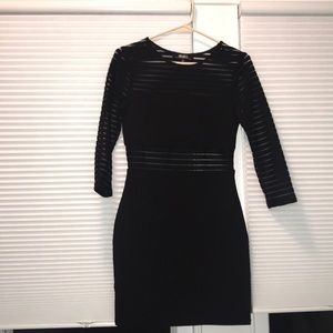 Lulu’s bodycon black semiformal dress!